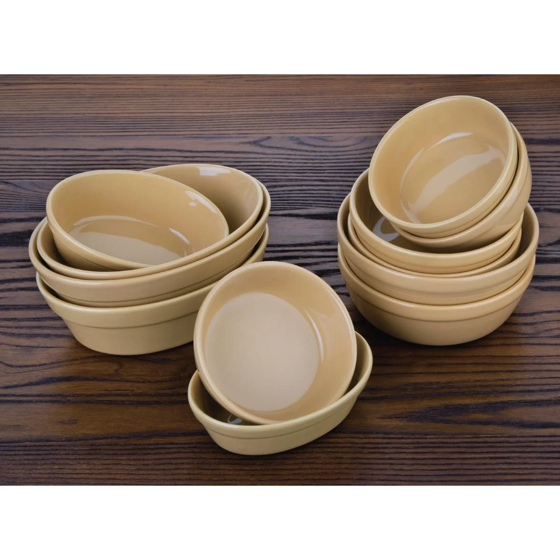 Olympia Stoneware Oval Pie Bowls 180 x 133mm