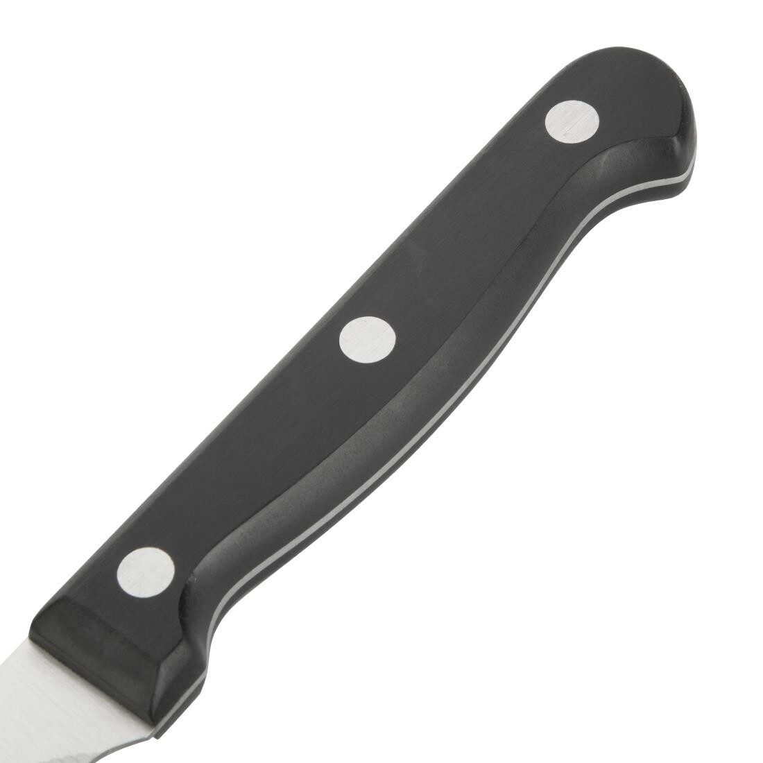 Olympia Serrated Steak Knives Black Handle 115mm