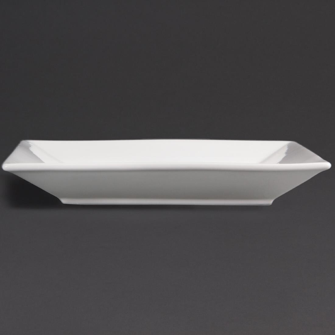 Olympia Whiteware Square Plates Wide Rim 250mm