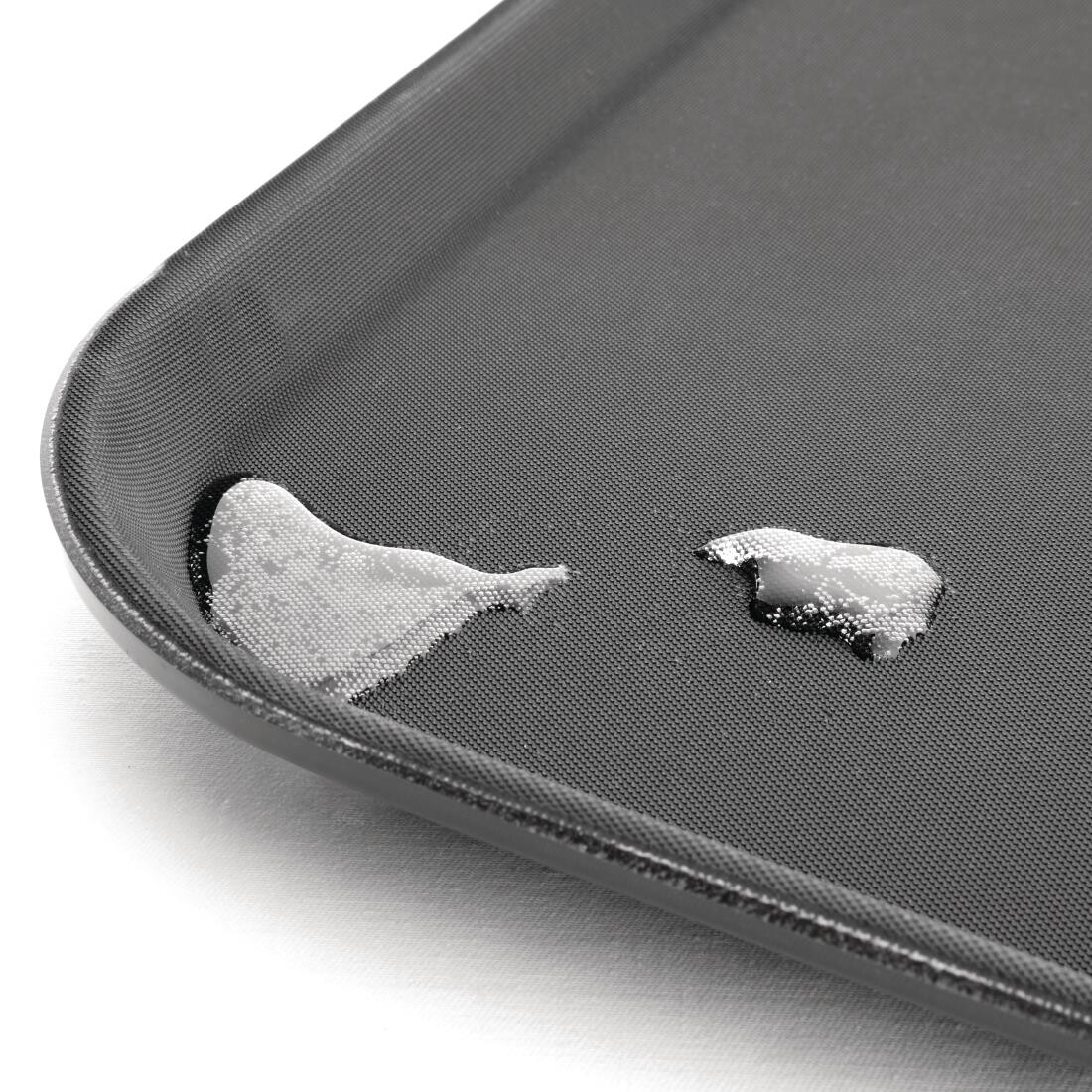 Kristallon Plastic Non Slip Tray Black 14 x 18 in