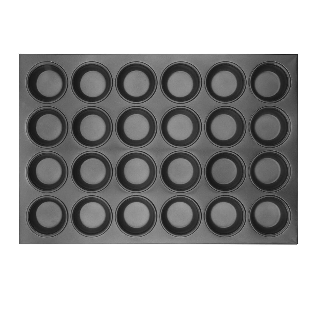 Vogue Aluminium Non-Stick 24 Cup Muffin Tray