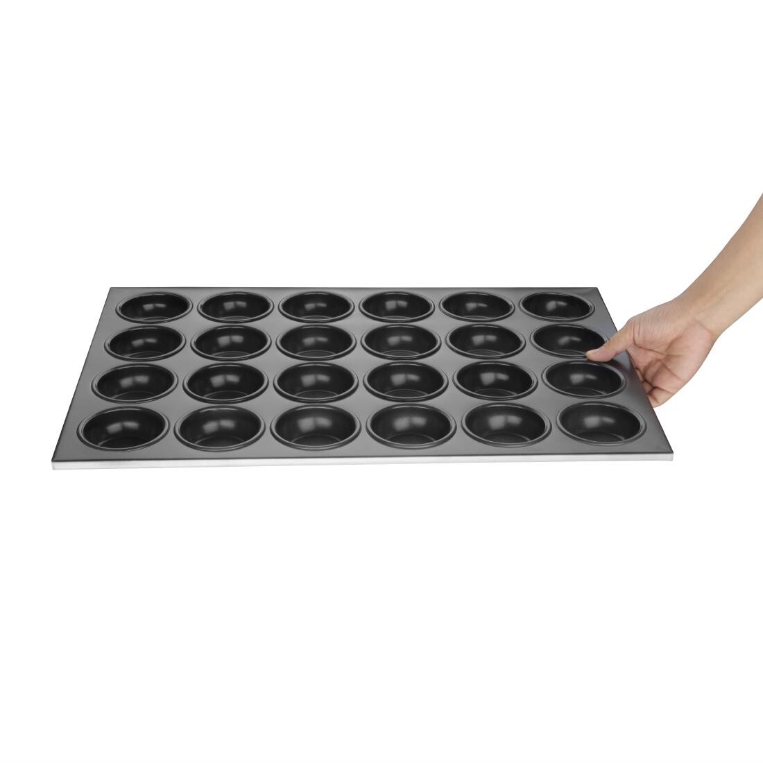 Vogue Aluminium Non-Stick 24 Cup Muffin Tray