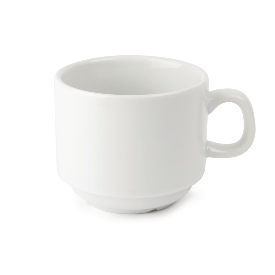 Olympia Whiteware Stacking Tea Cups 200ml 7oz