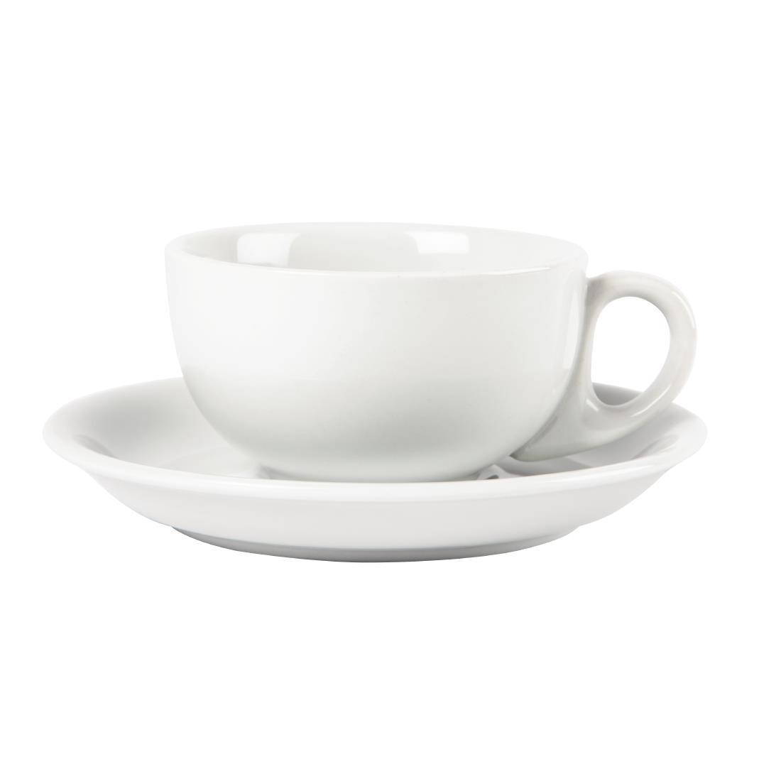 Olympia Whiteware Cappuccino Saucers