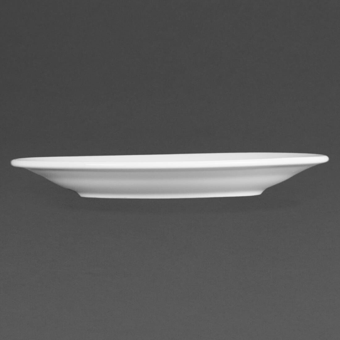 Olympia Whiteware Wide Rimmed Plates 165mm