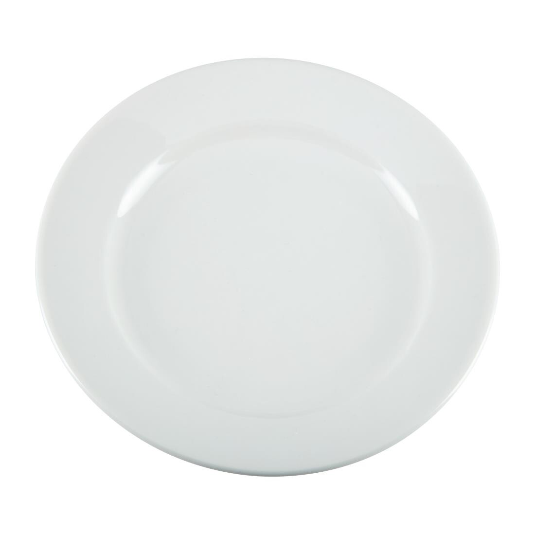 Olympia Whiteware Wide Rimmed Plates 165mm