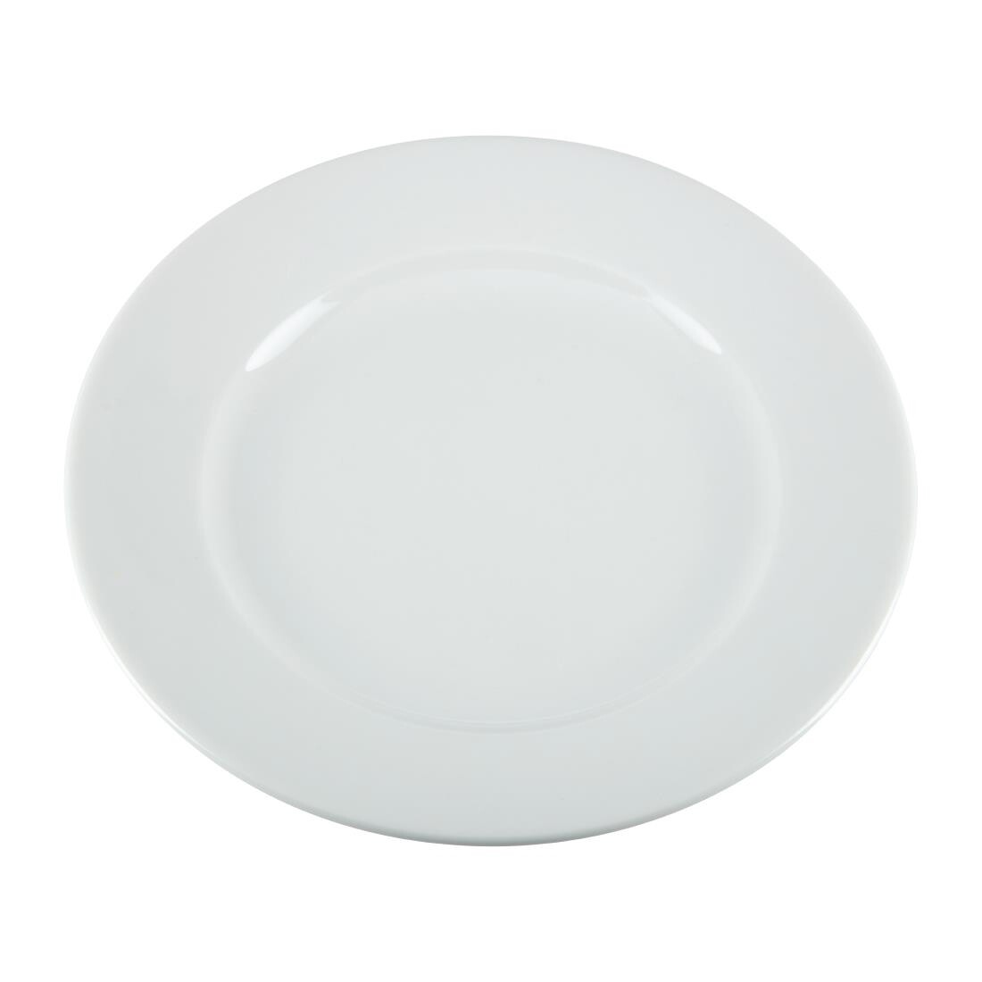 Olympia Whiteware Wide Rimmed Plates 202mm