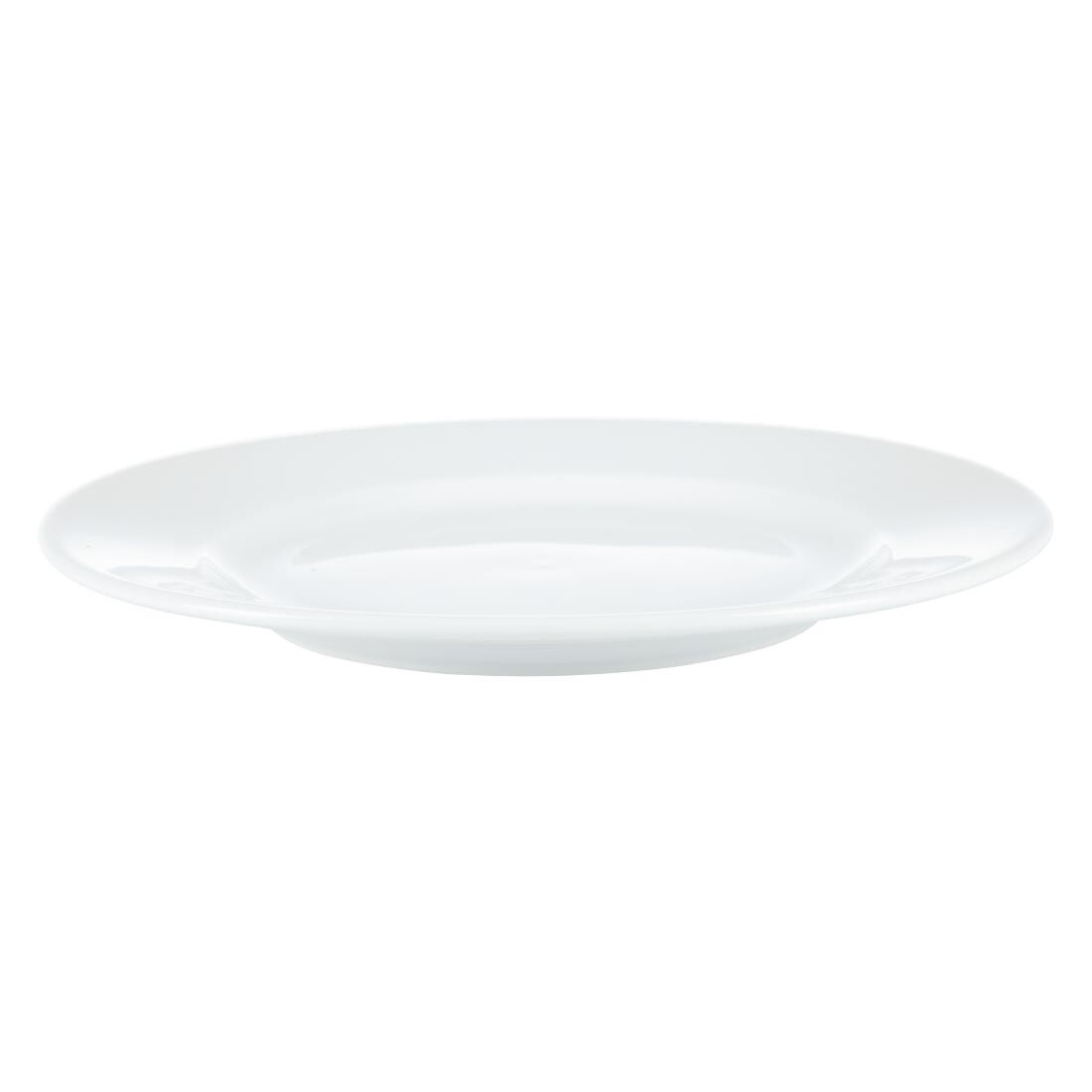 Olympia Whiteware Wide Rimmed Plates 202mm