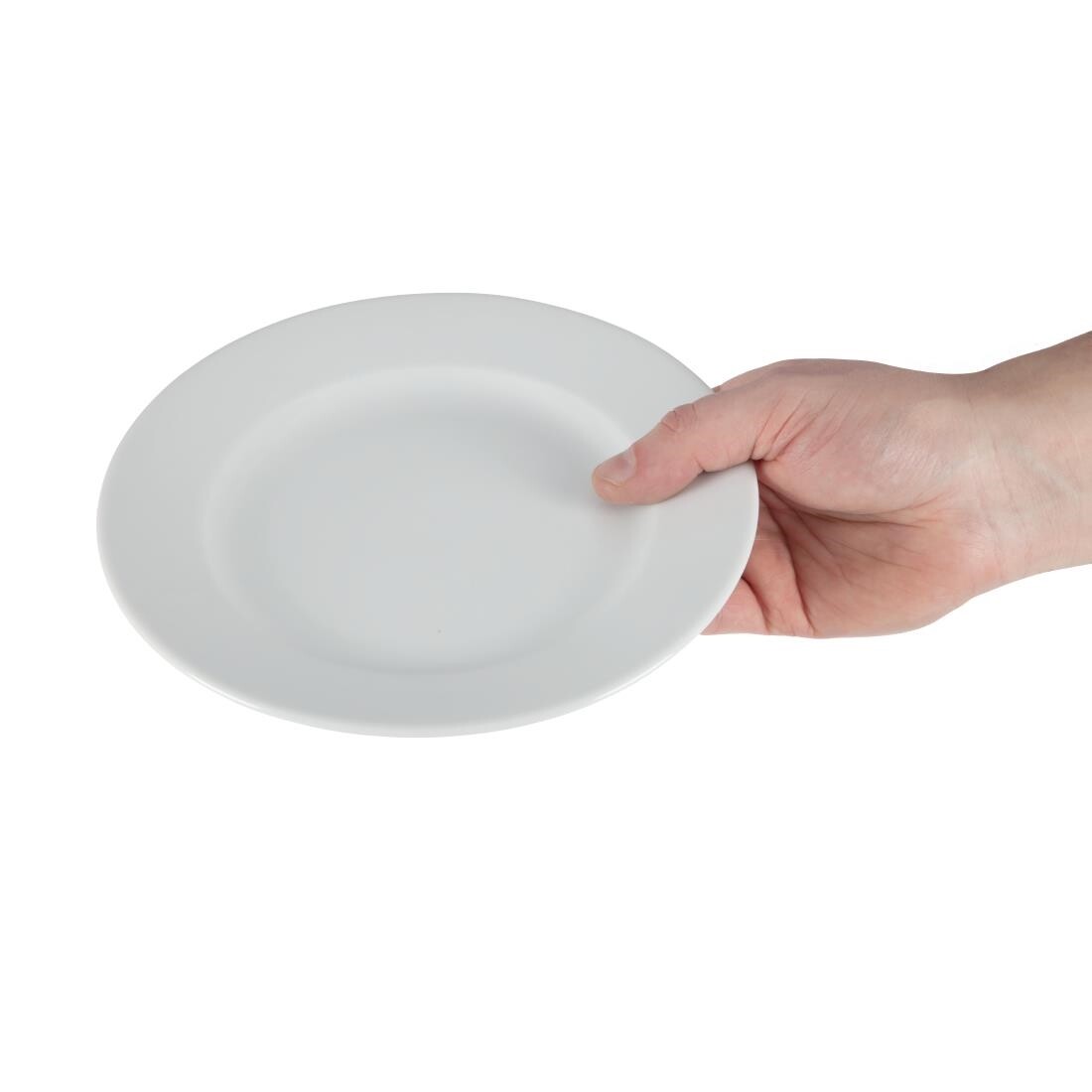 Olympia Whiteware Wide Rimmed Plates 202mm