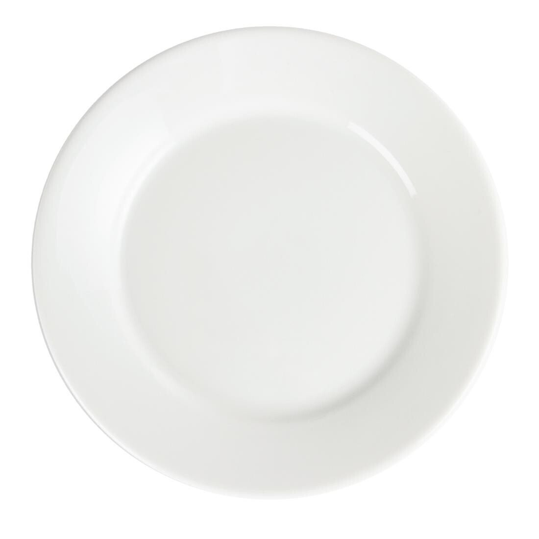Olympia Whiteware Wide Rimmed Plates 230mm