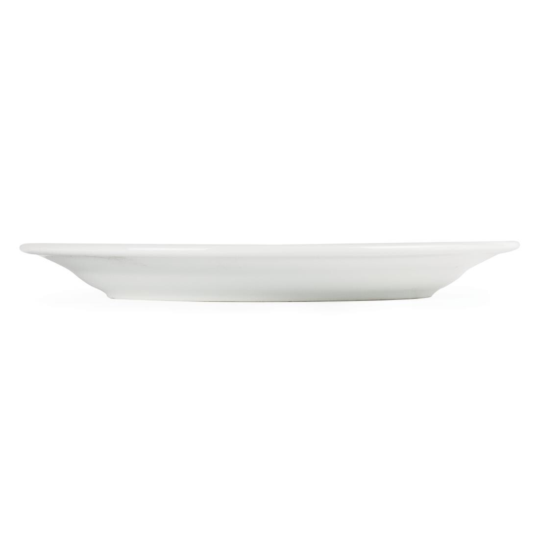 Olympia Whiteware Wide Rimmed Plates 230mm