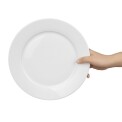 Olympia Whiteware Wide Rimmed Plates 250mm