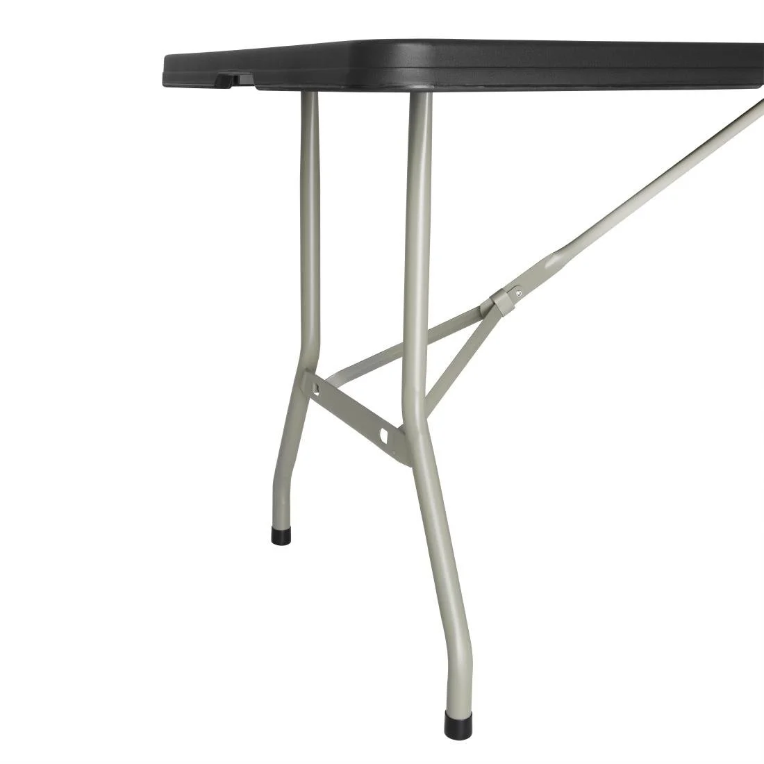 Bolero Rectangular Centre Folding Table 6ft Black - Image 3
