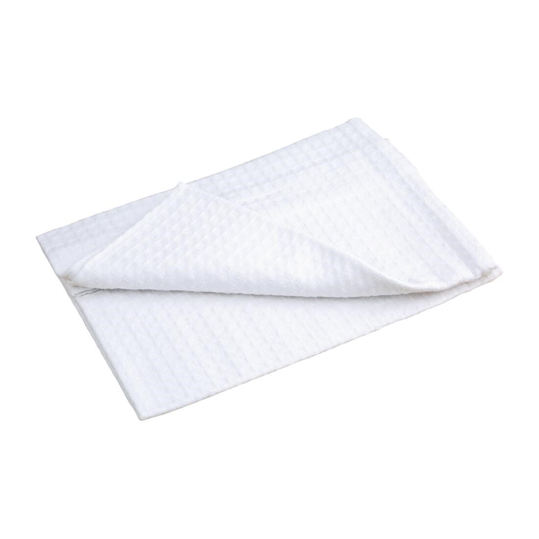 Vogue Cloths White Honeycomb Weave