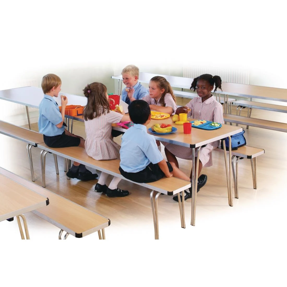 Gopak Contour Folding Table Oak 4ft