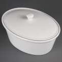Olympia Whiteware Oval Casserole Dish 2.2Ltr