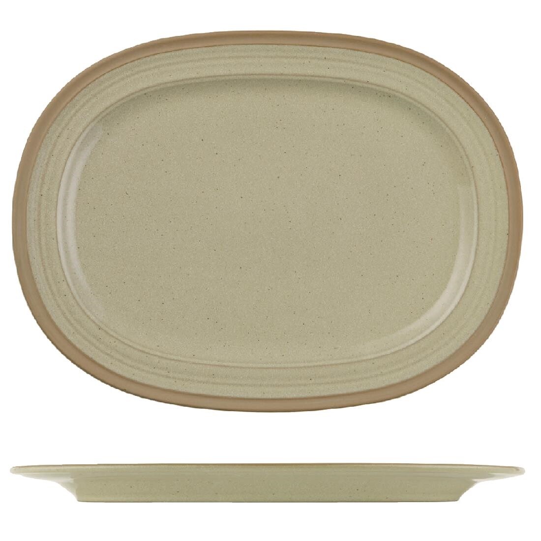 Churchill Igneous Stoneware Oval Plates 355mm