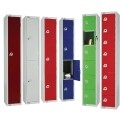 Elite Eight Door Coin Return Locker Red