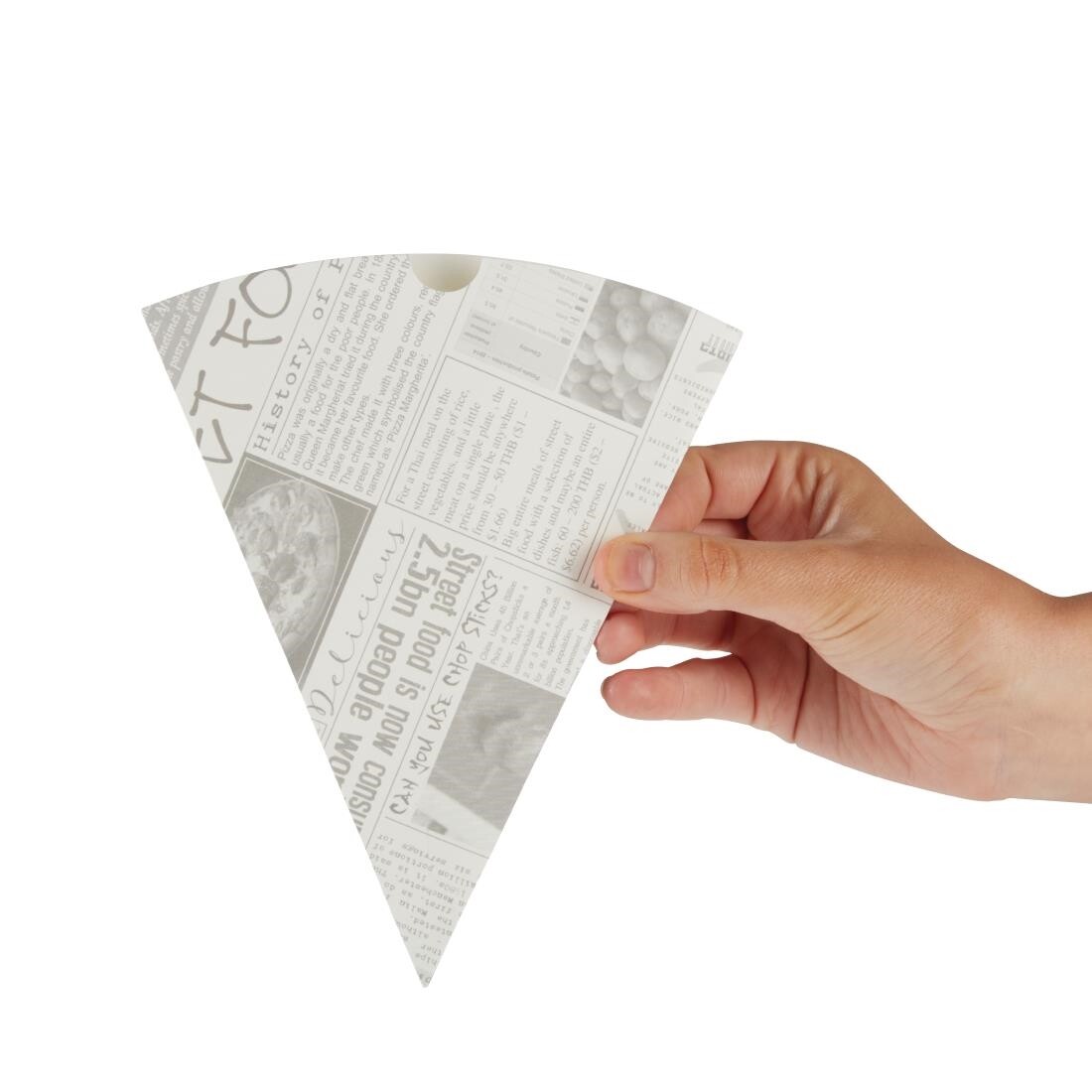 Disposable Newspaper Print Paper Chip Cones