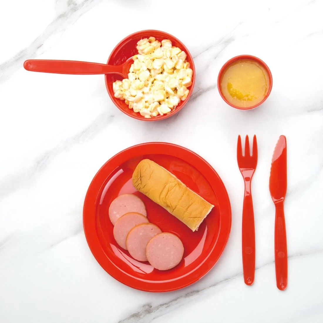 Kristallon Polycarbonate Bowls Red 102mm