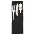 Occasions Polyester Napkins Black (10 Pack) - Image 1