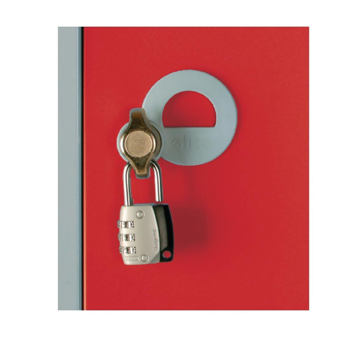 Elite Five Door Padlock Locker Red