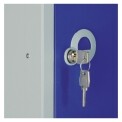 Elite Five Door Camlock Locker with Sloping Top Blue