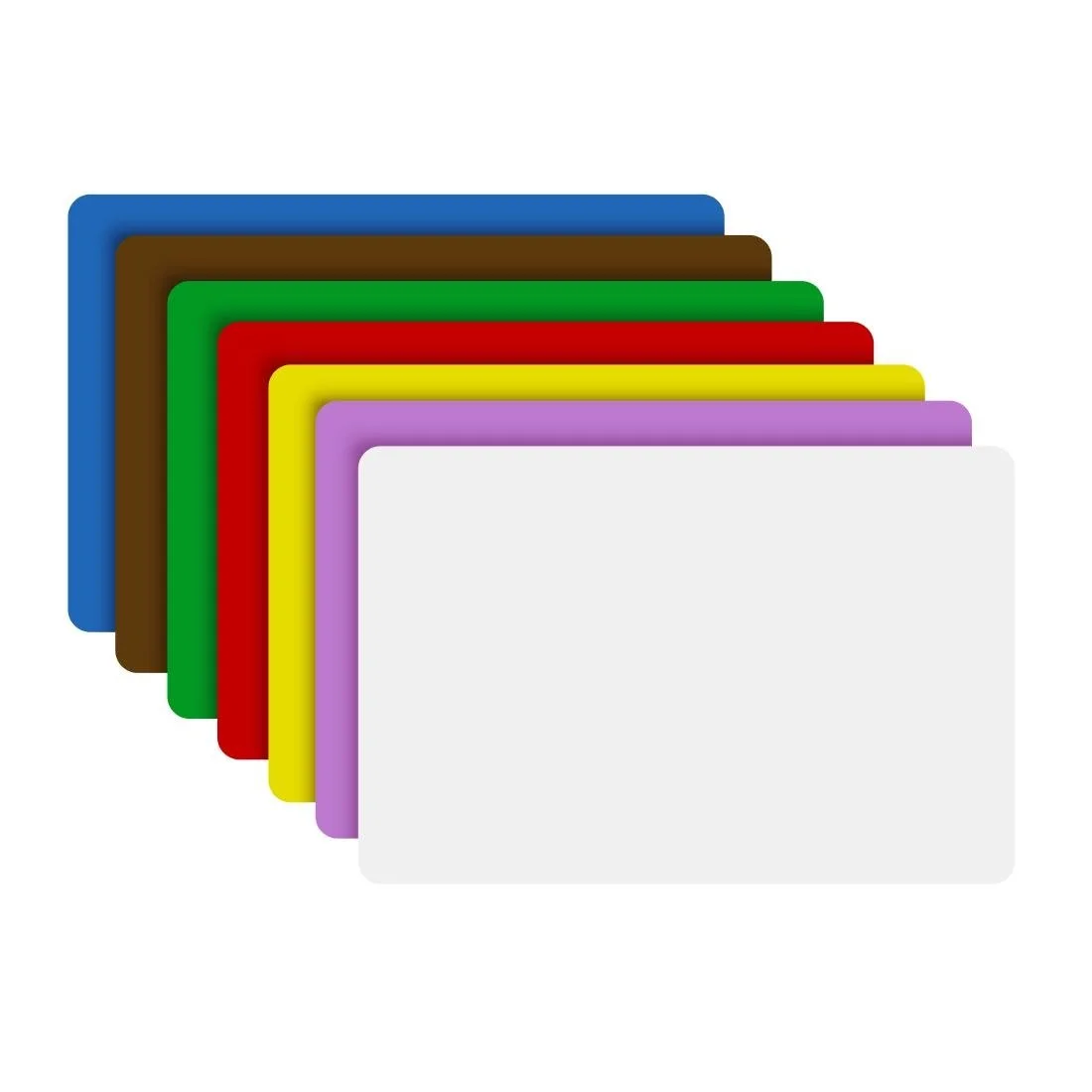 Hygiplas 7-Piece Chopping Board Set 450x300x1.5mm - Image 2