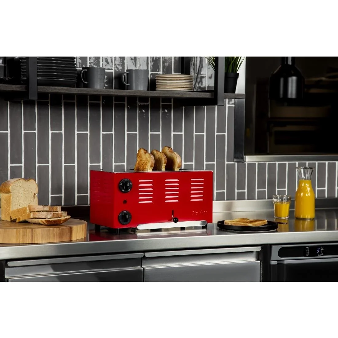 Rowlett Regent 4 Slot Toaster Traffic Red with 2x Additional Elements - Image 3