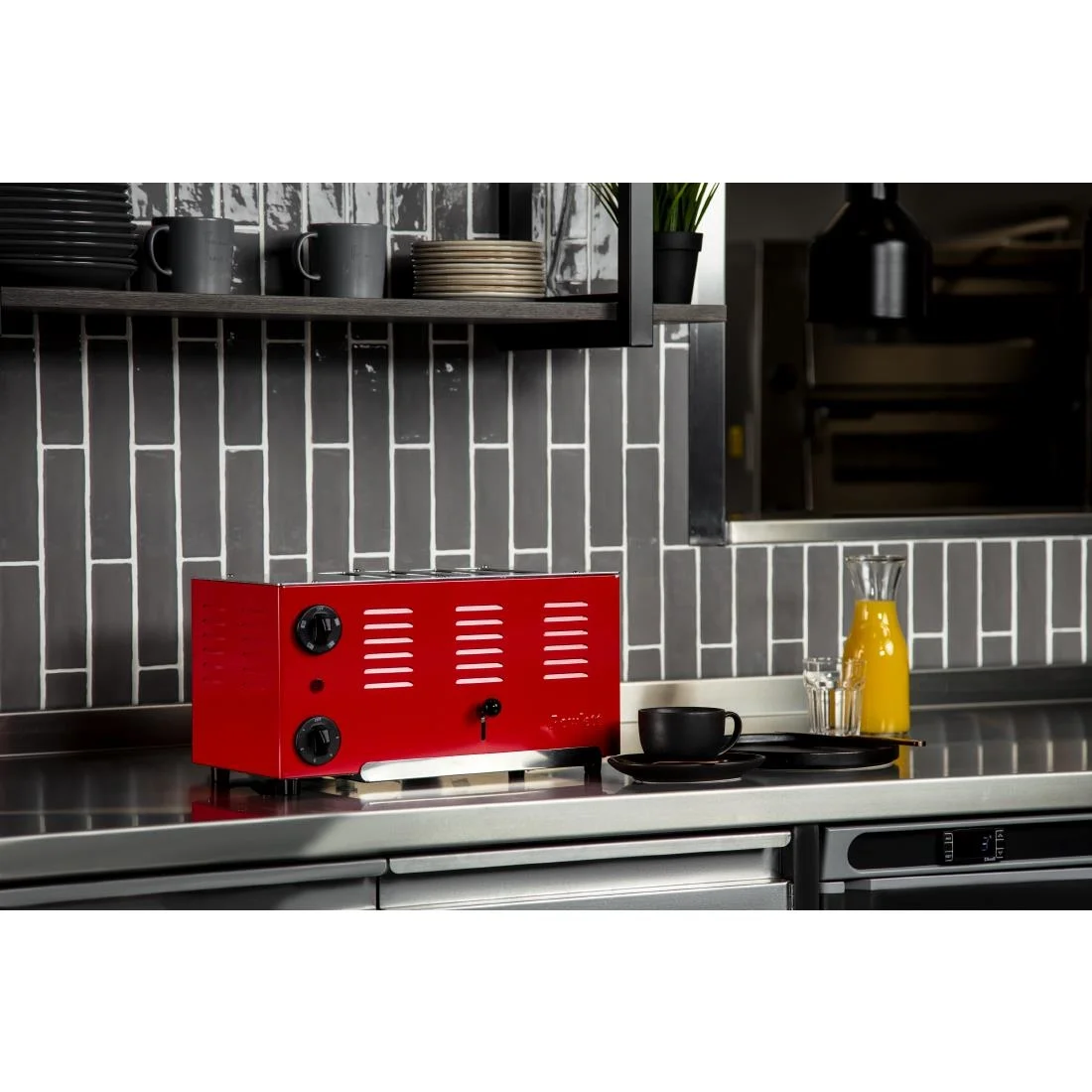 Rowlett Regent 4 Slot Toaster Traffic Red with 2x Additional Elements - Image 2