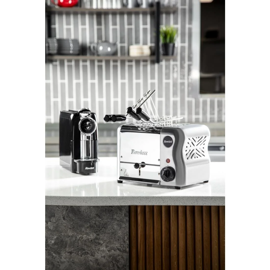 Rowlett Esprit 2 Slot Toaster Chrome w/2 x Additional Elements & Sandwich Cage - Image 3