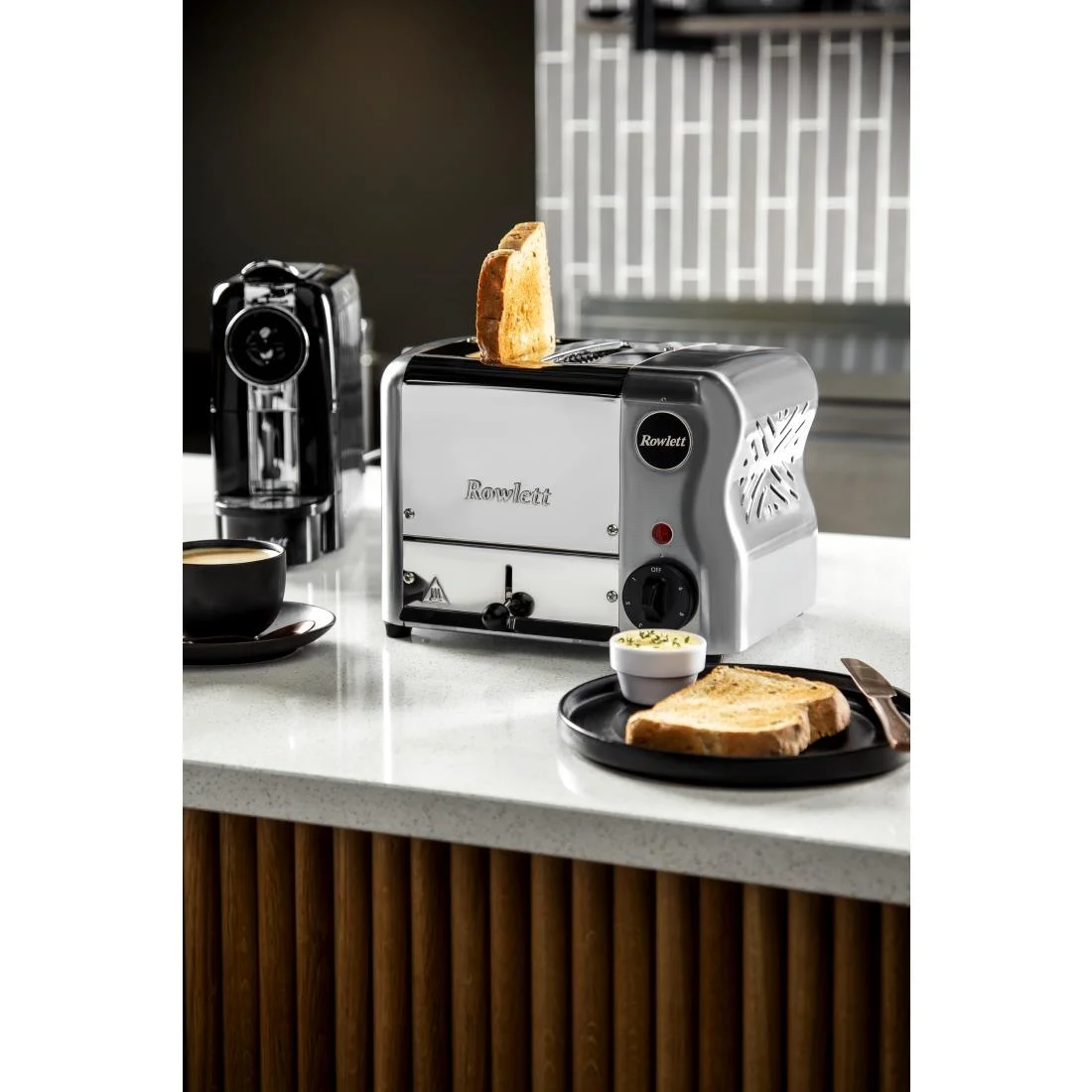 Rowlett Esprit 2 Slot Toaster Chrome w/2 x Additional Elements & Sandwich Cage - Image 6