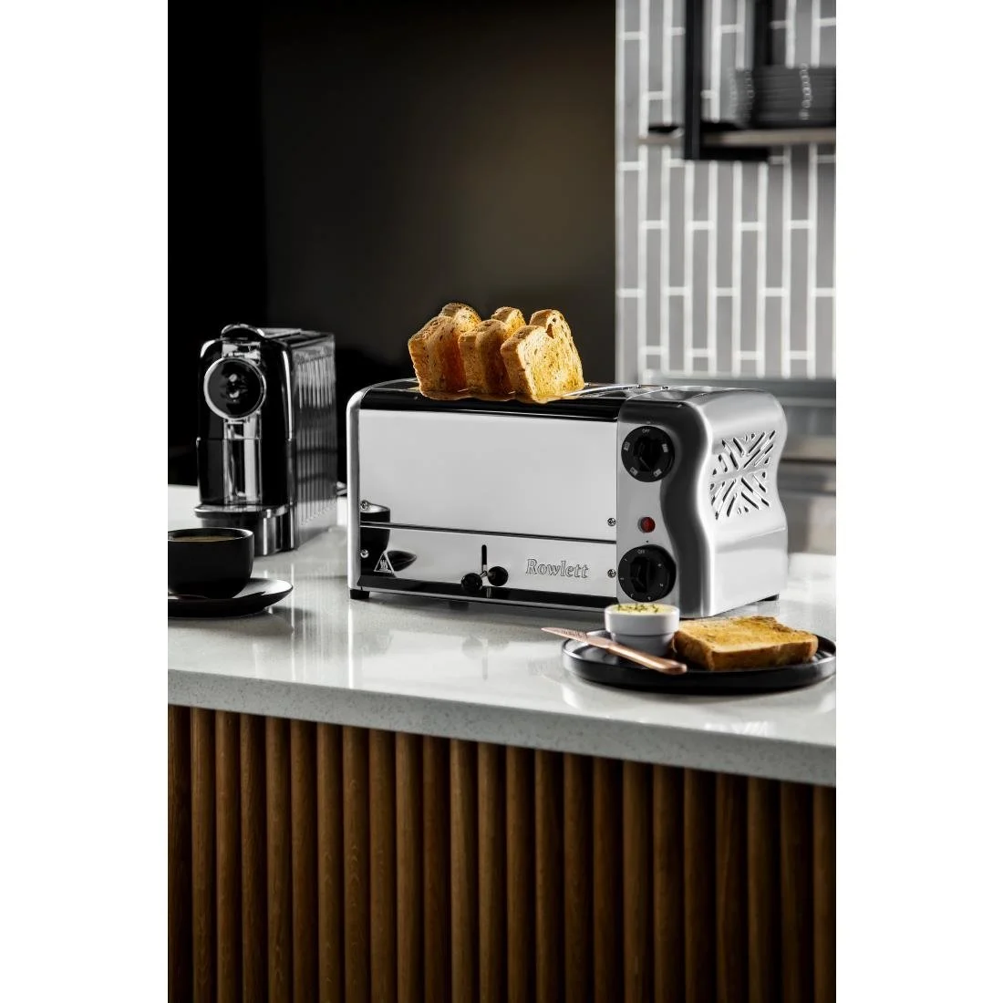 Rowlett Esprit 4 Slot Toaster Chrome w/2x Additional Elements & Sandwich Cage - Image 5