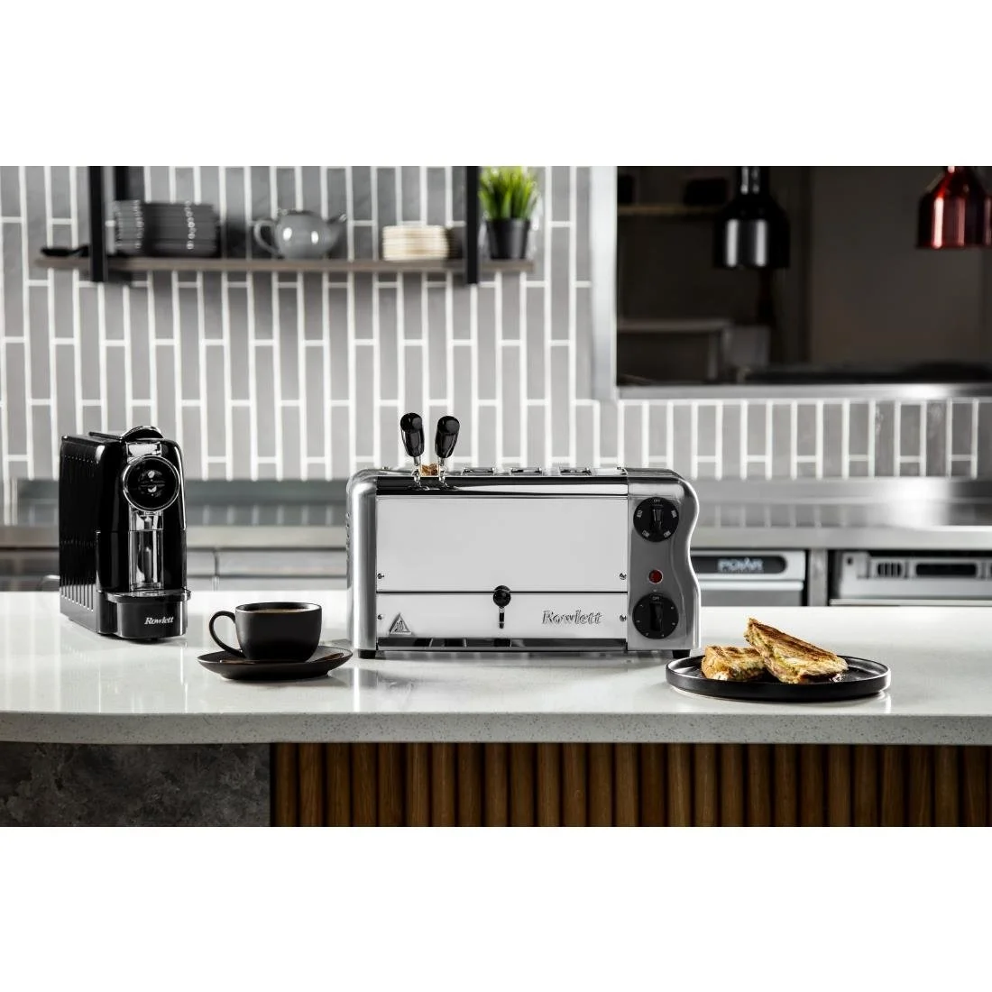 Rowlett Esprit 4 Slot Toaster Chrome w/2x Additional Elements & Sandwich Cage - Image 2
