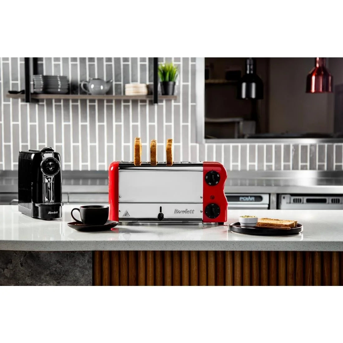 Rowlett Esprit 4 Slot Toaster Traffic Red w/2x Additional Elements & Sandwich Cage - Image 4
