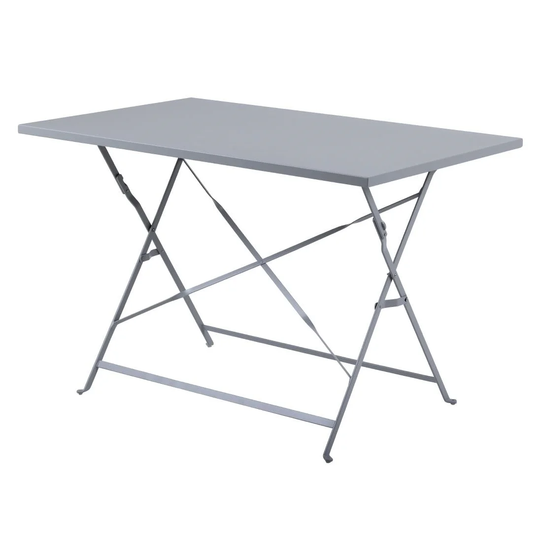 Bolero Perth Grey Pavement Style Folding Table Rectangular 1100x700mm - Image 1
