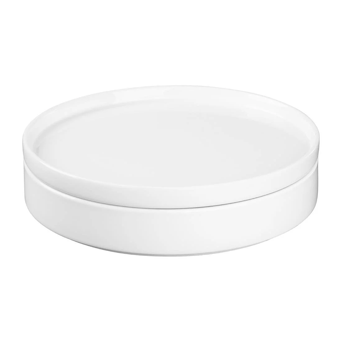 Olympia Whiteware Flat Round Plates 268mm (4 Pack) - Image 3