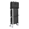 Vogue 3 Tier PP Folding Trolley Black Small - Image 4