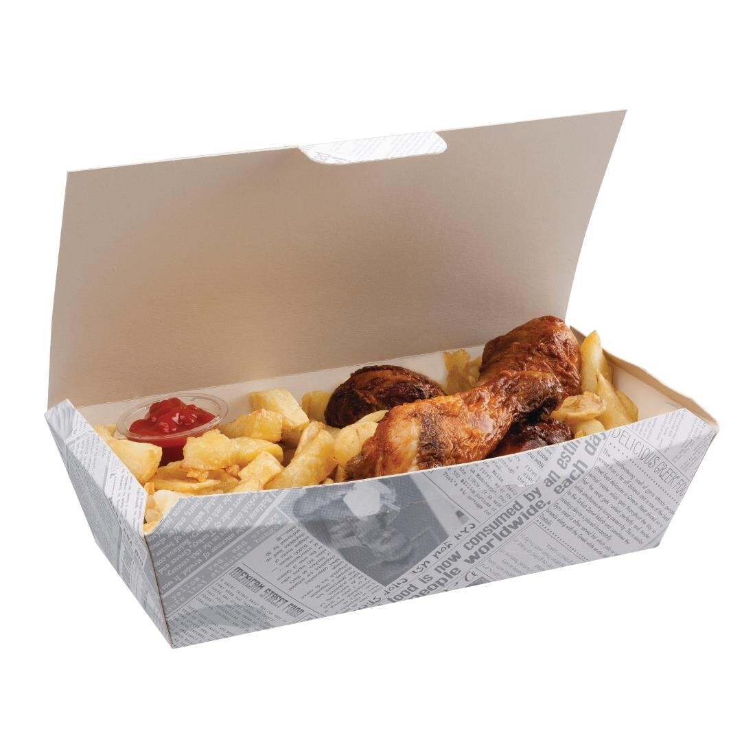 Disposable Food Tray Newsprint