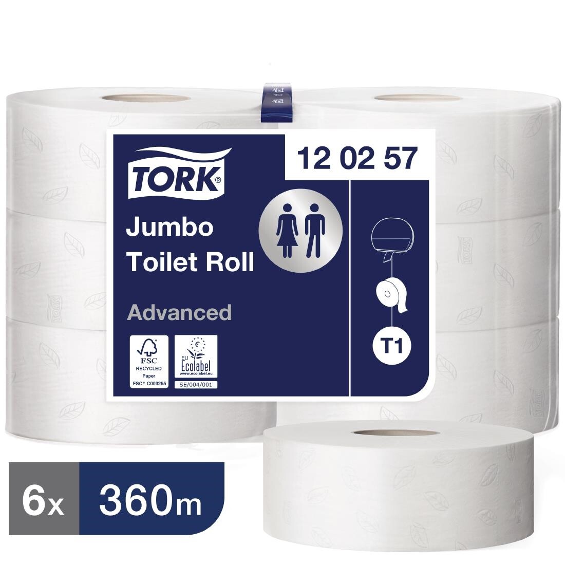 Tork White Jumbo Toilet Roll