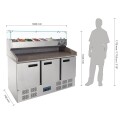 Polar Refrigerated Pizza and Salad Prep Counter 368Ltr
