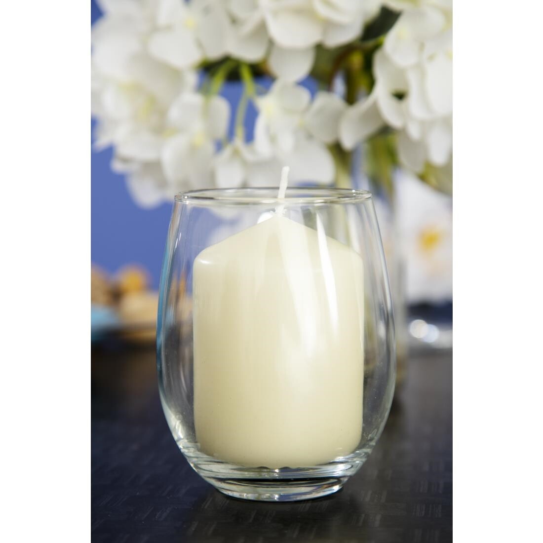Ivory Pillar Short 3inch Candle