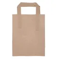 Fiesta Recyclable Flat Handle Paper Bags Brown (250 Pack) - Image 3