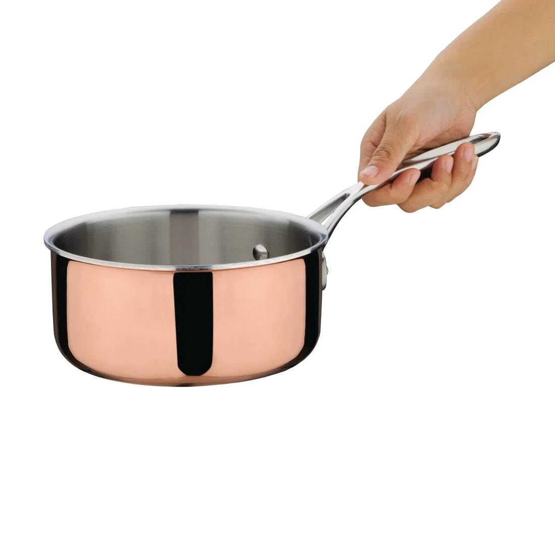 Vogue Copper Tri-Wall Saucepan 16cm - Image 2
