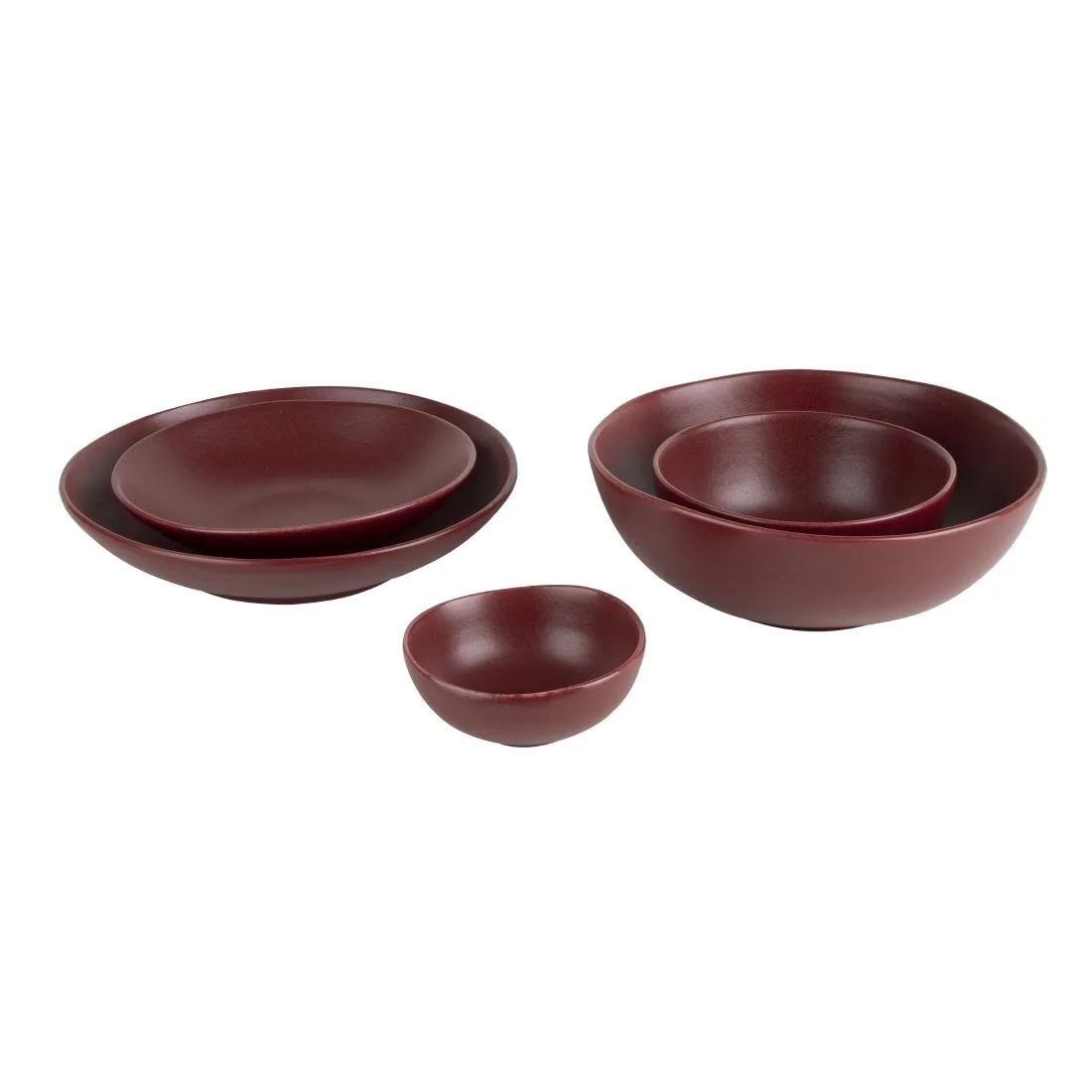 Olympia Build-a-Bowls Flat Bowls Red 250mm (4 Pack) - Image 4
