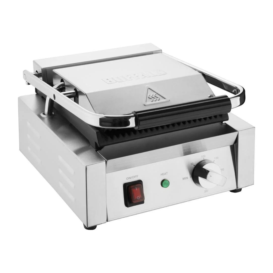 Buffalo Bistro Ribbed Contact Grill - Image 1