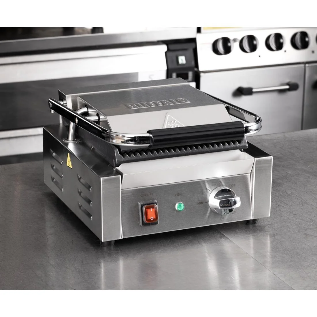 Buffalo Bistro Ribbed Contact Grill - Image 8