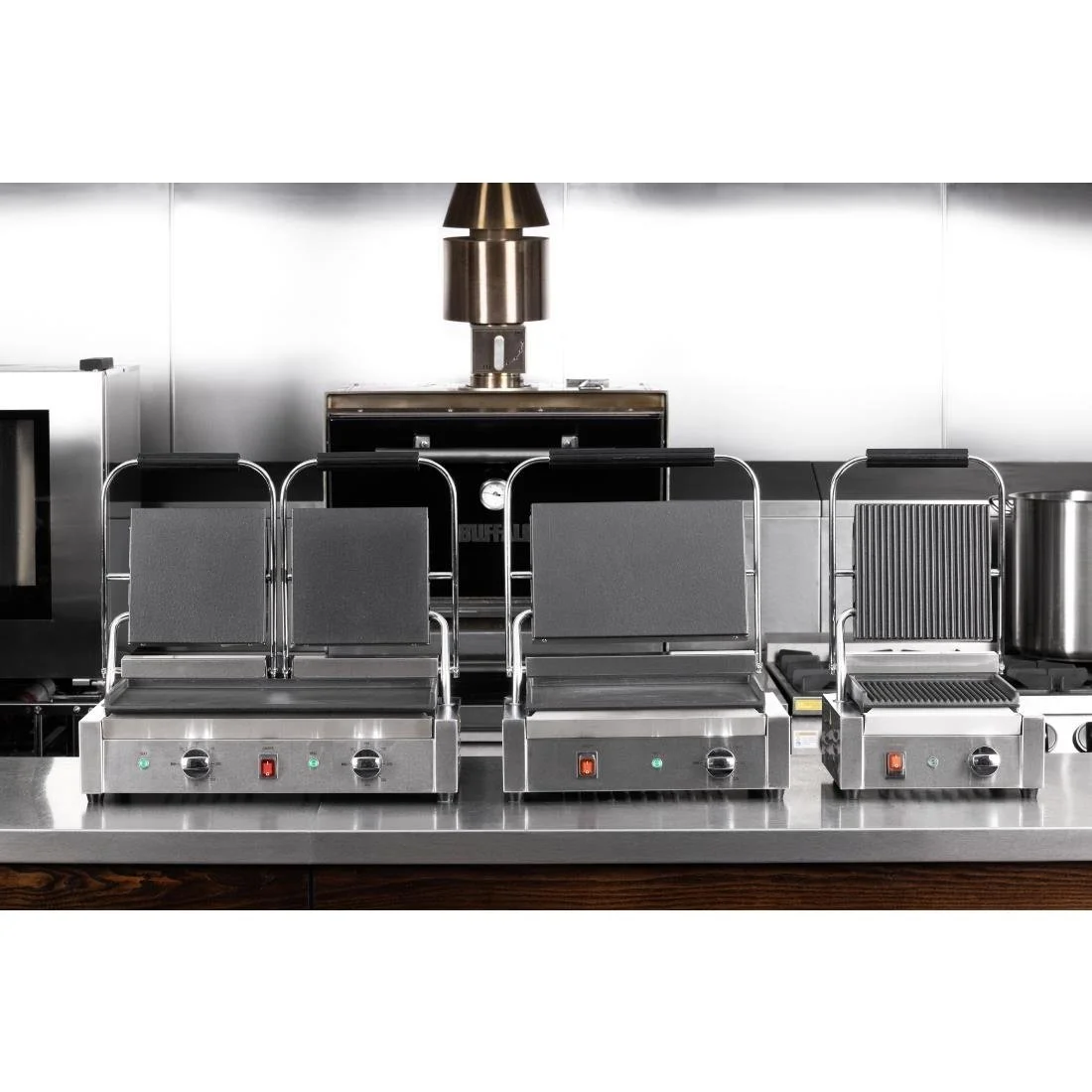 Buffalo Bistro Ribbed Contact Grill - Image 12