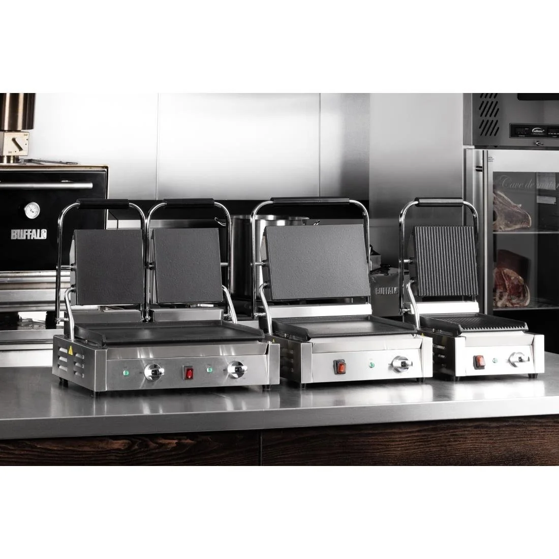 Buffalo Bistro Ribbed Contact Grill - Image 13