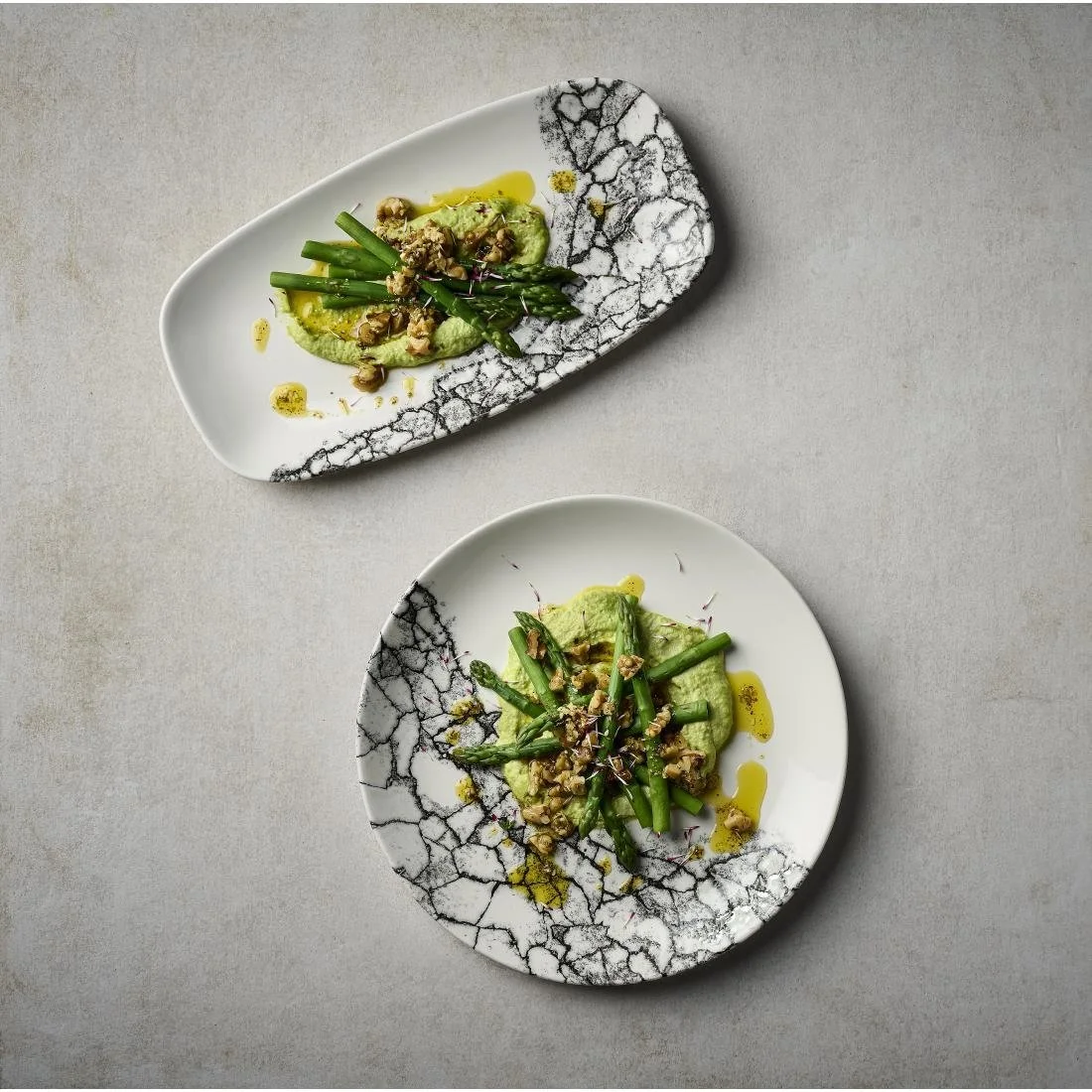 Churchill Kintsugi Accents Chefs Oblong Plates Quartz Black 298x153mm (12 Pack) - Image 3